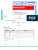 Ejercicios de Radicacion para Cuarto de Primaria PDF