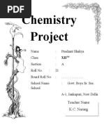 Class 12 Chemistry Project Ideas 2025-26 | PDF | Titration | Chemistry