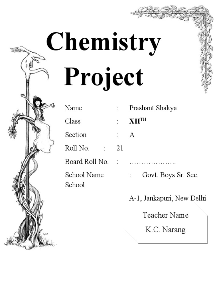 chemistry education project topics pdf