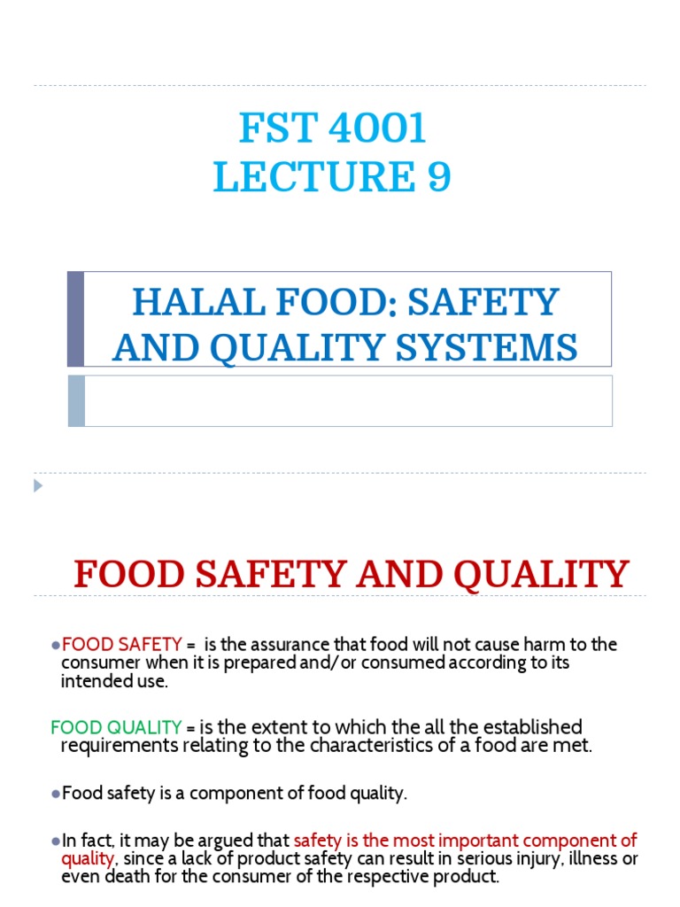 Halal Food Safety and Quality Systems | PDF | Hazard Analysis And ...