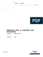 Project Report on Pressure Rise in Confined Gas Explosions
