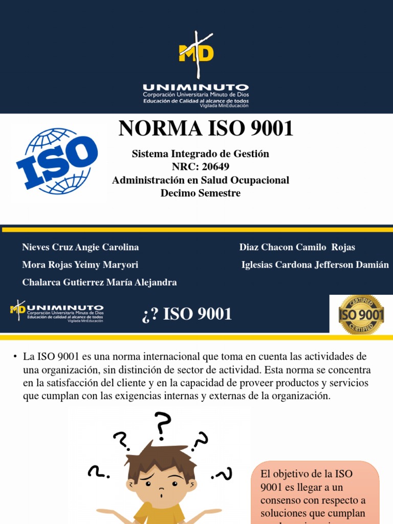 Presentación de la Norma ISO 9001 | PDF | Gestión de la calidad ...