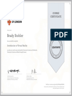 Brady Stohler: Course Certificate