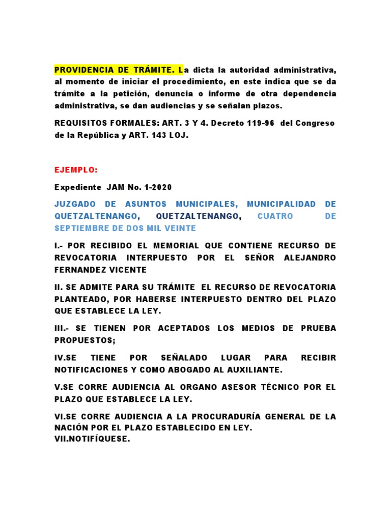 Ejemplo De Providencia De Tramite Administrativa Y Cedula De Notificacion Administrativa Pdf Gobierno Justicia