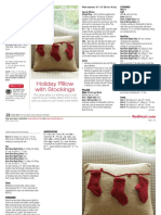 Holiday Pillow With Stockings: Knitting