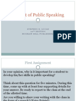 The Art of Public Speaking: Stephen E. Lucas 1 2 Edition Mcgraw Hill Publishers