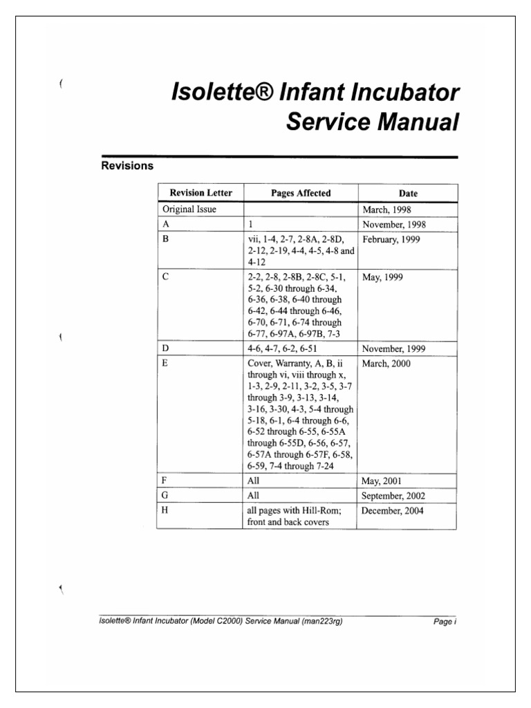 Drager Isolette C2000 Incubator Service Manual PDF PDF