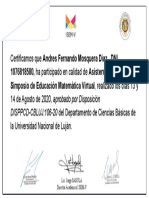 Certificate For Andres Fernando Mosquera Diaz For - Certificados de Asistencia ...