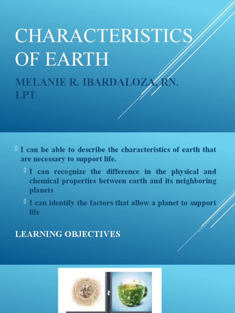 essay about characteristics of earth