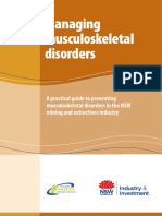 Guide To The Prevention of Musculoskeletal Disorders in The Mining and Extractives Industry in NSW
