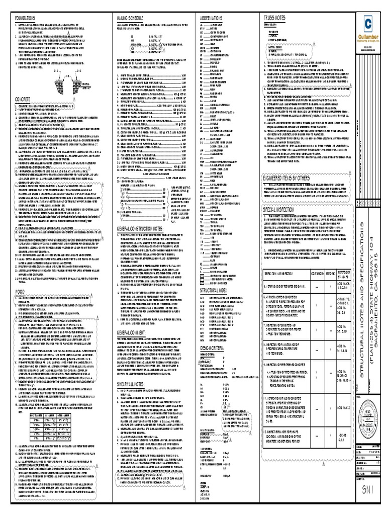 Foundation Nailing Schedule and Specs | PDF | Truss | Screw