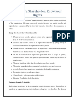 Rights of A Shareholder: Know Your Rights: Finance Is Fun