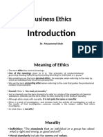 Business Ethics: Dr. Muzammel Shah