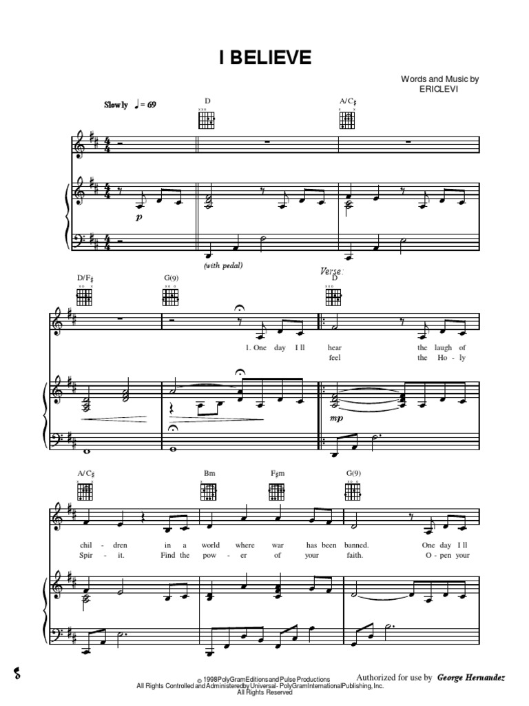 I BELIEVE Eric Levi PDF | PDF
