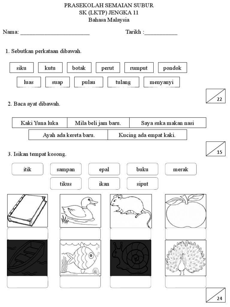 Soalan Peperiksaan Akhlak Tahun 1 - ABC Contoh