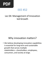 Lec 04: Management of Innovation Led Growth