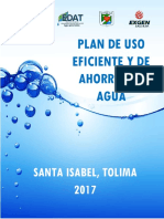 Plan uso eficiente agua Santa Isabel