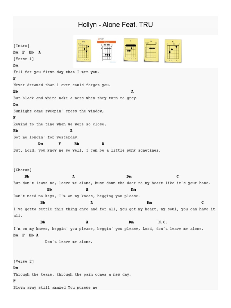 Hollyn - Alone Feat. TRU: DM F BB A | PDF | Songs