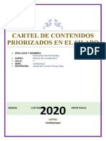 Cartel de Contenidos Priorizados en El Silabo