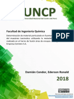 Facultad de Ingeniería Química: Damián Condor, Ederson Ronald