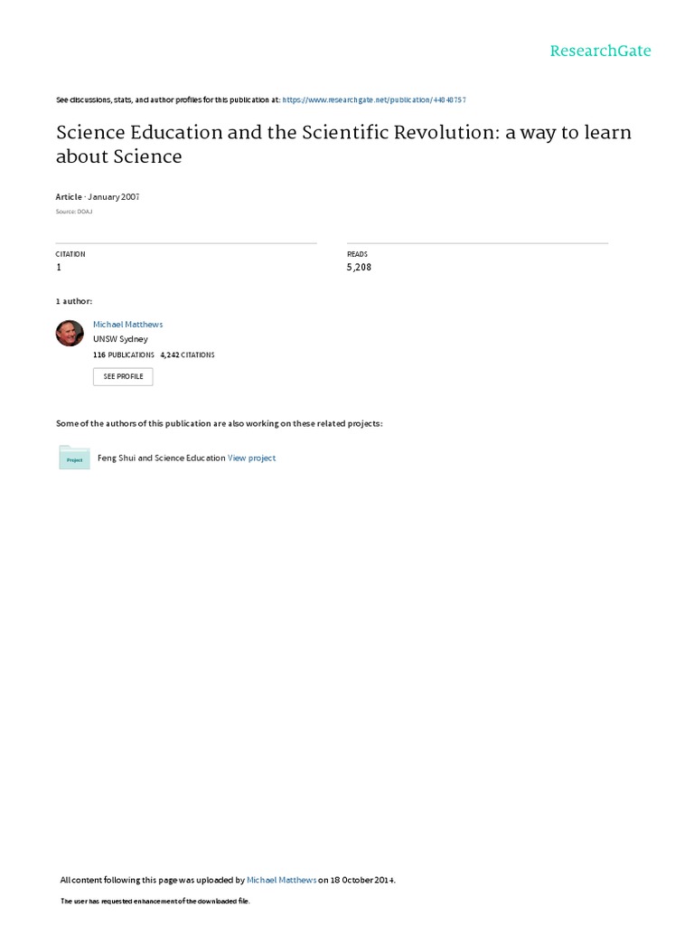 Science Education and the Scientific Revolution | PDF | Pendulum ...