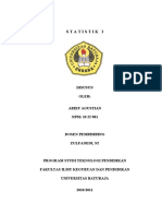 Statistik I: Disusun Oleh