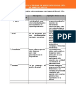 Cuadro Descriptivo Ofimática