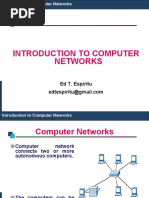 Introduction To Computer Networks: Ed T. Espiritu