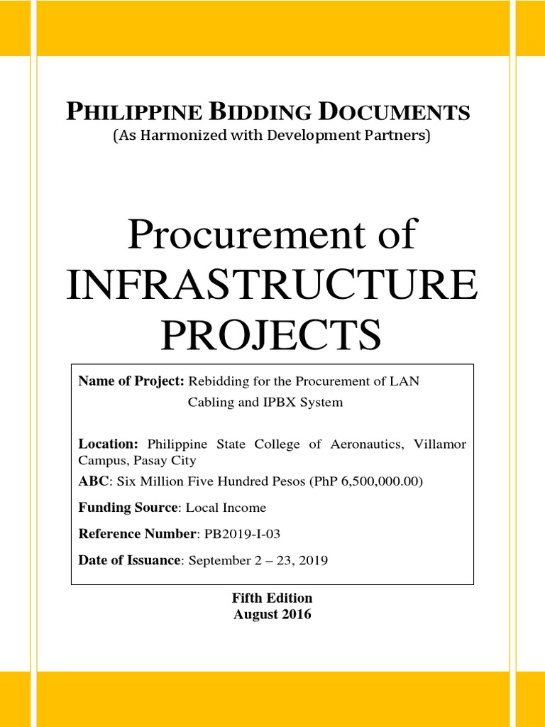Bidding Documents - Rebidding For The Procurement of LAN Cabling and ...