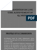PRESENTATION ON LIFE TIME ACHIEVEMENT OF