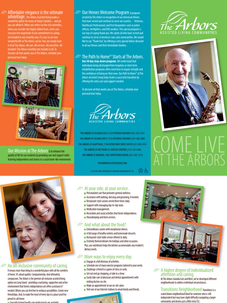 The Arbors Assisted Living Brochure | PDF | Assisted Living | Health Care