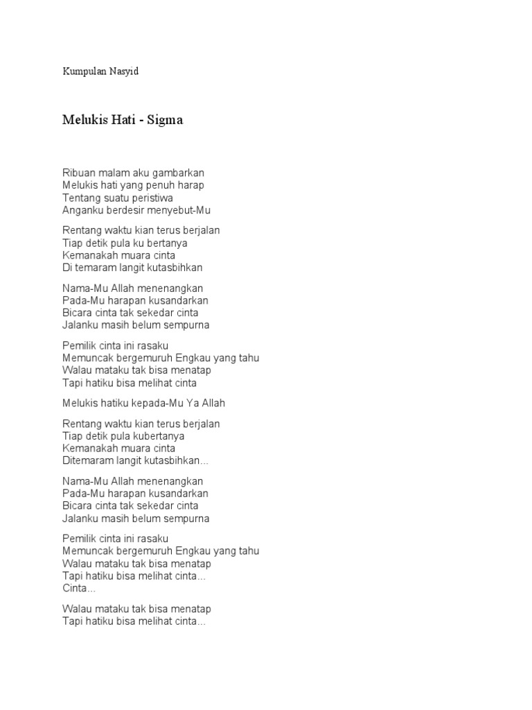 Koleksi Lagu Nasyid Cinta PDF