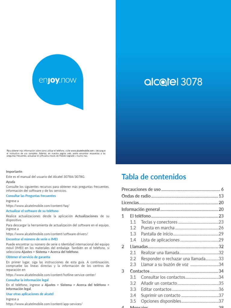 K1W 3078a 3078G Um Mex V1 20191008 | PDF | Teléfonos Móviles.