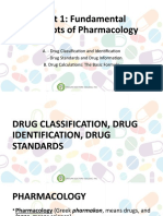 Unit 1: Fundamental Concepts of Pharmacology