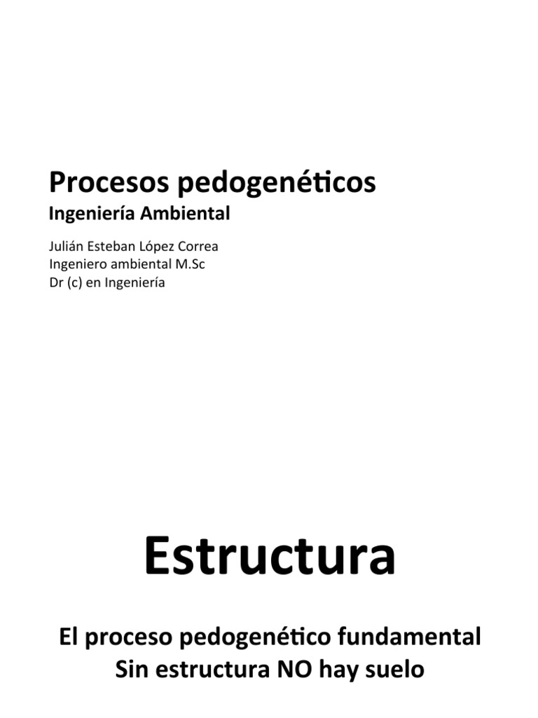Clase 2 Procesos Pedogenéticos | PDF | Suelo | Química