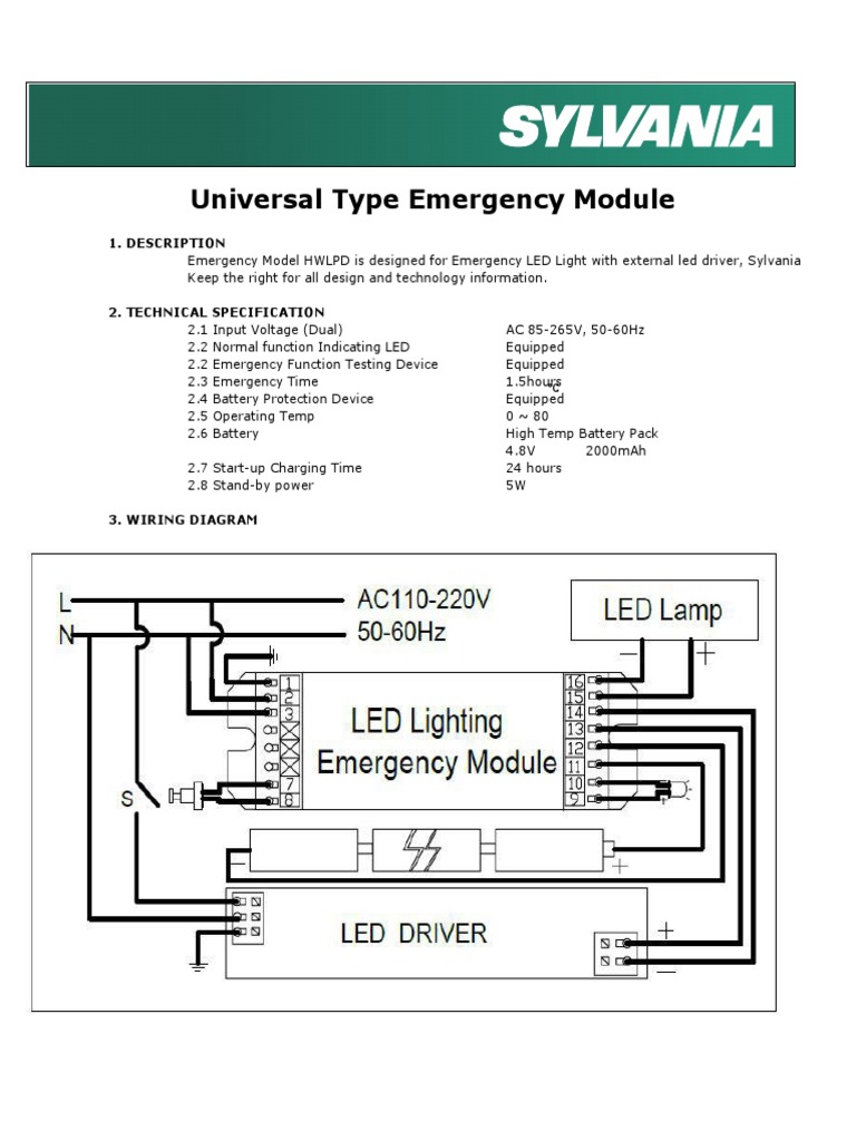 Emergency LED Module Guide | PDF | Power Inverter | Alternating Current