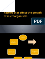 Factors That Effect the Growth of Microorganisms