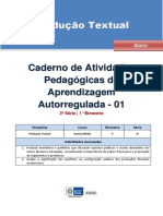 Produção Textual. Aluno. Disciplina Curso Bimestre Série. Habilidades Associadas