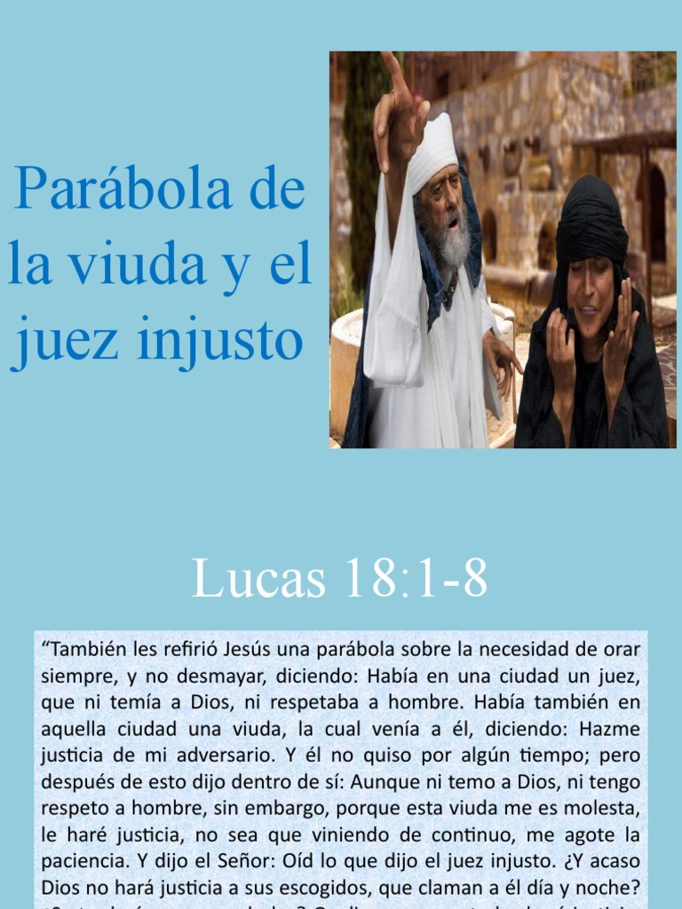Parábola de La Viuda y El Juez Injusto | PDF | Oración | Justicia