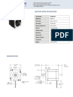 Motor Specifications: Dimensions