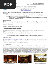 Module 3 Contemporary Philippine Arts From The Regions