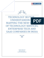 Technology Sector - Understanding & Mapping The New Breed of Technology Services, Enterprise Tech and SAAS Companies in India