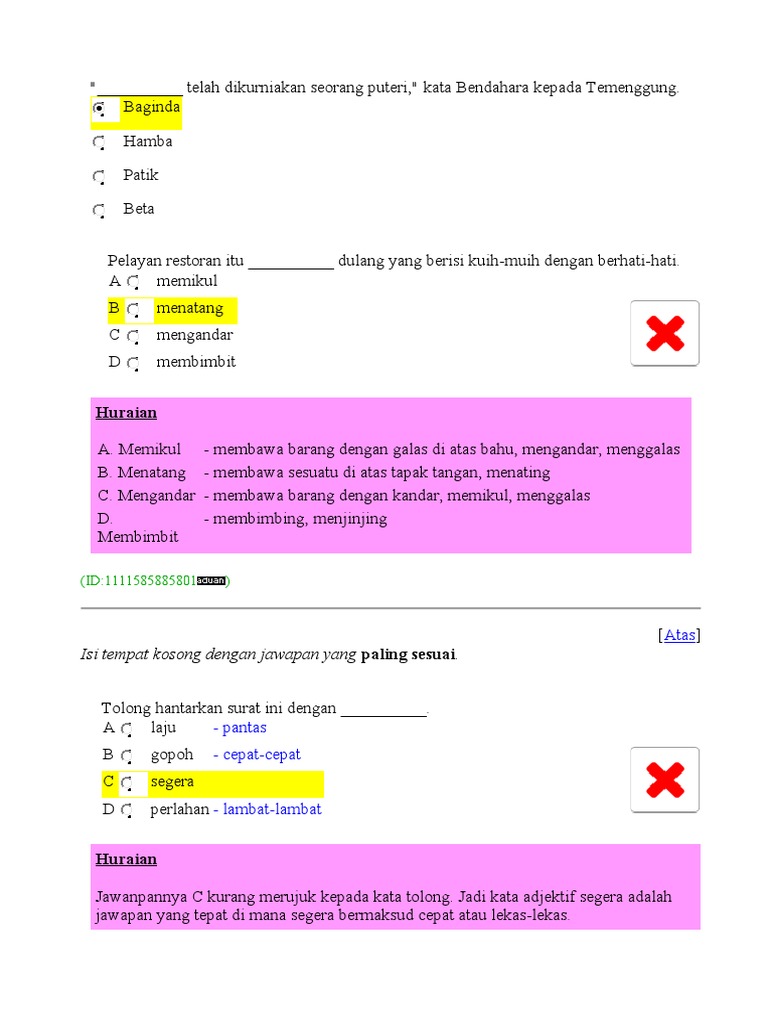 Huraian Isi Tempat Kosong Dengan Jawapan Yang Paling Sesuai Pdf
