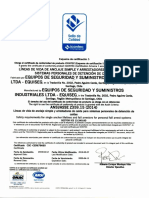 Certificado ANSI Z359.15 (2014)