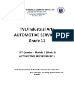TVL/Industrial Arts Automotive Servicing Grade 11