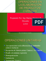 Operaciones en Laelaboracion de Productos Carnicos