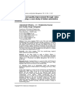 Productivity and Quality Improvement Through Value Stream Mapping: A Case Study of Indian Automotive Industry