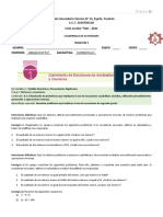 Trimestre 1 - Actividades - Segundo Grado - Matemáticas 2 - Espita