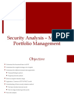 Security Analysis - Must For Portfolio Management