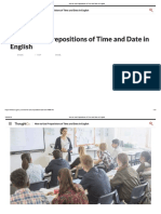 How to Use Prepositions of Time and Date in English